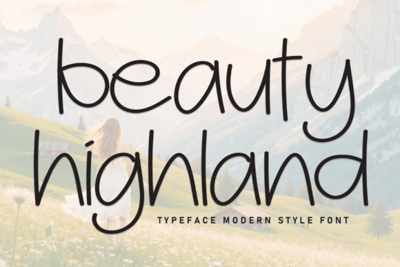 Beauty Highland: A Handwritten Display Font for Web Design