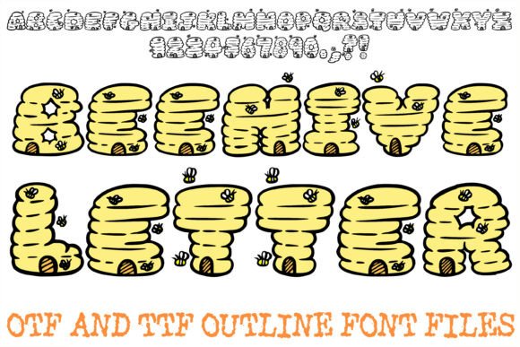 Beehive Letter Font for Handmade Brands