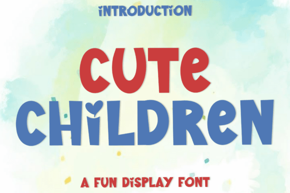 Cute Children Typeface for Festive Web Design