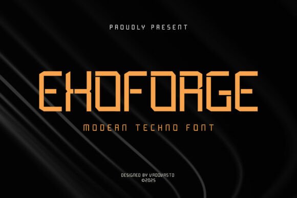 Exoforge: A Modern Techno Typeface for Digital Editors