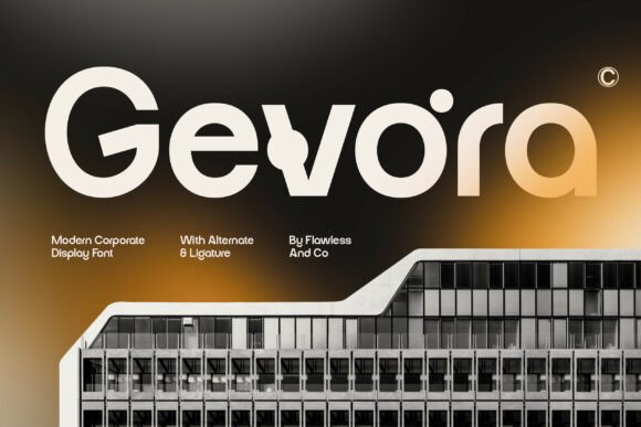 Gevora: A Modern Corporate Display Font for Bold Campaigns