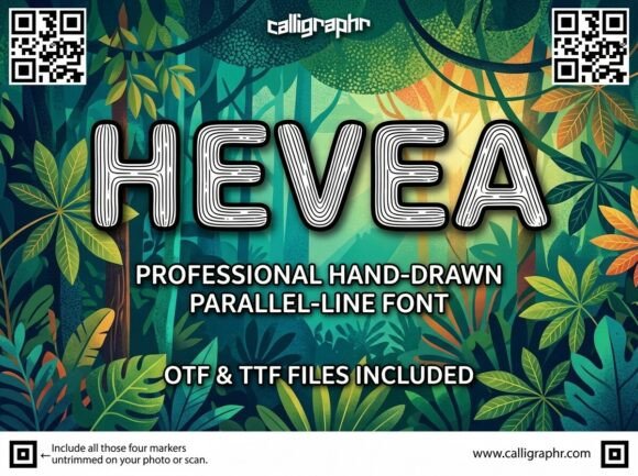 Hevea: A Rhythmic Display Font for Natural Branding