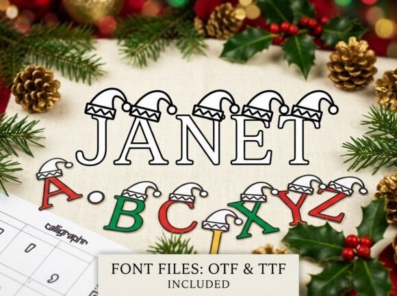 Janet: A Decorative Display Font for Editorial Design