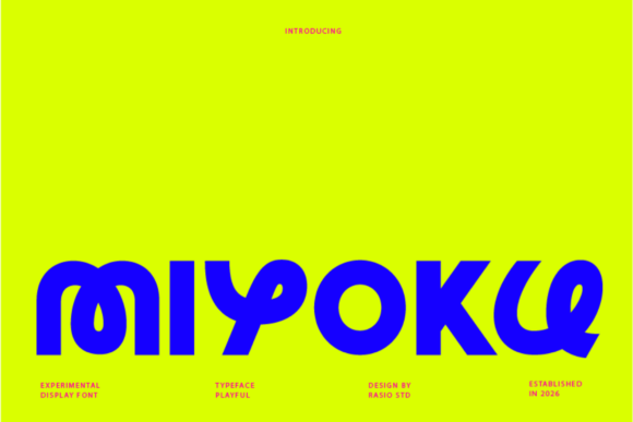 Miyoku: A Bold Display Font for Fun Branding