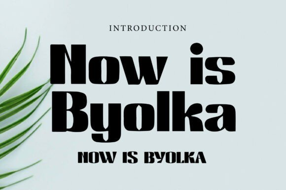 Now is Byolka: A Bold Display Typeface for Modern Editors