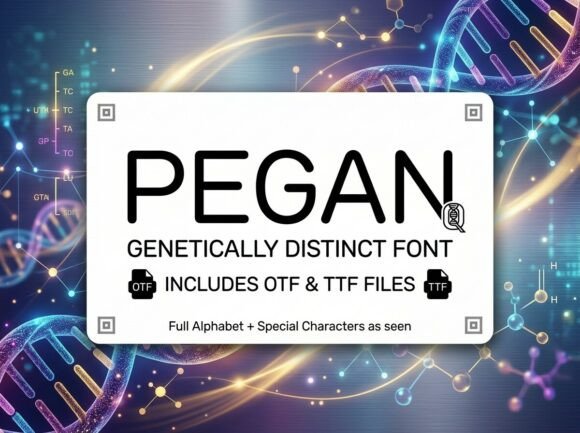 Pegan: The Technical Display Typeface for Modern Makers
